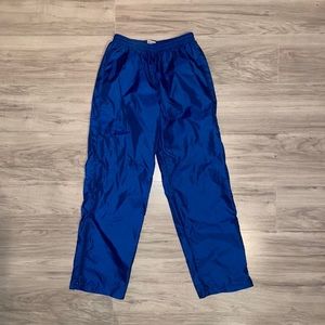 BLUE NYLON TRACK PANTS